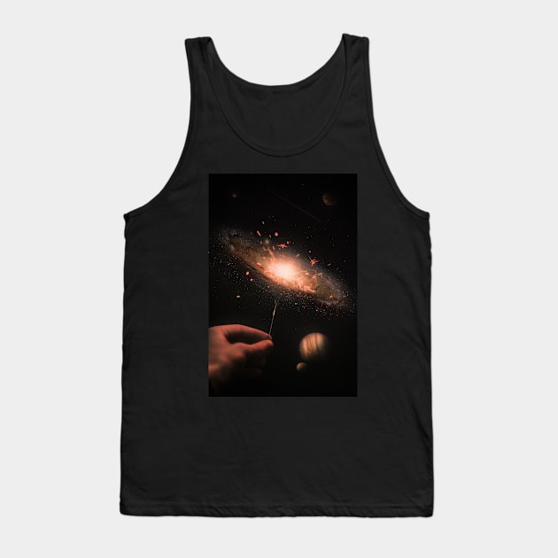 Galaxy Spark Tank Top by nicebleed